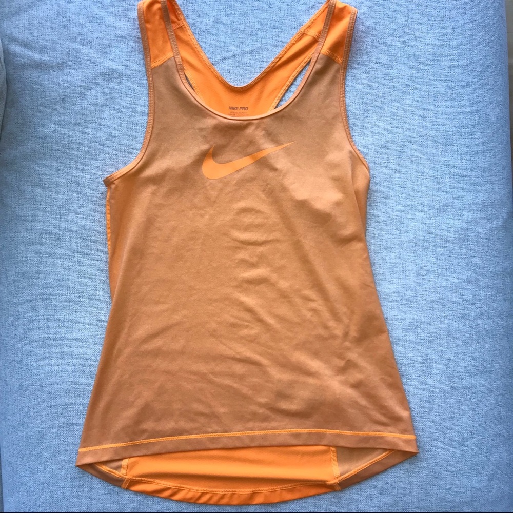Orange Nike DRI-FIT workout tank - small